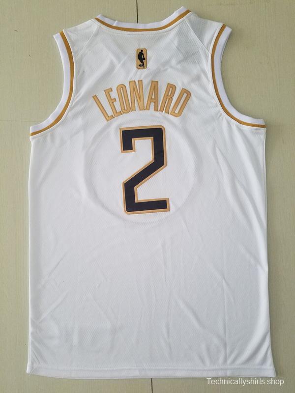 Kawhi Leonard 2 White Golden Edition Jersey