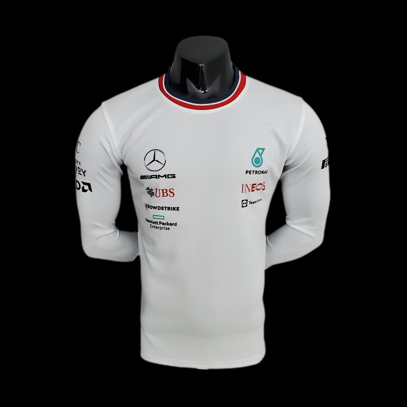 F1 Formula One 2022 Mercedes Long Sleeve White 