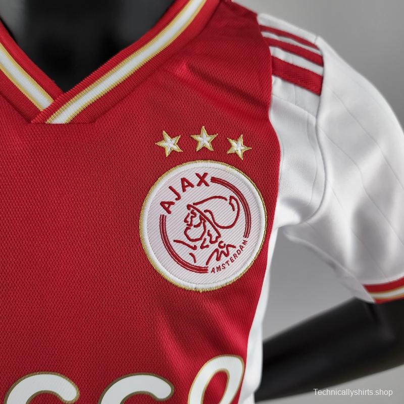 22/23 Kids Kit Ajax Home Size：16-28 Soccer Jersey