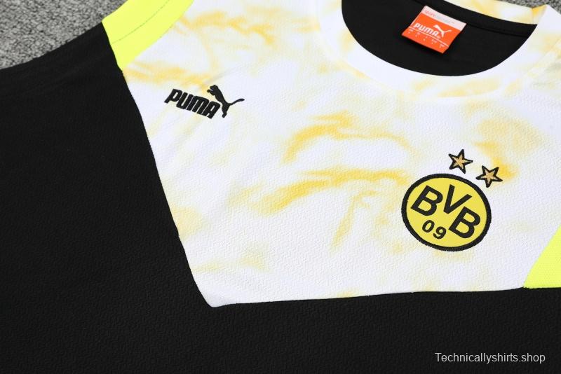 2022 Borussia Dortmund Vest Training Jersey Kit Black And White