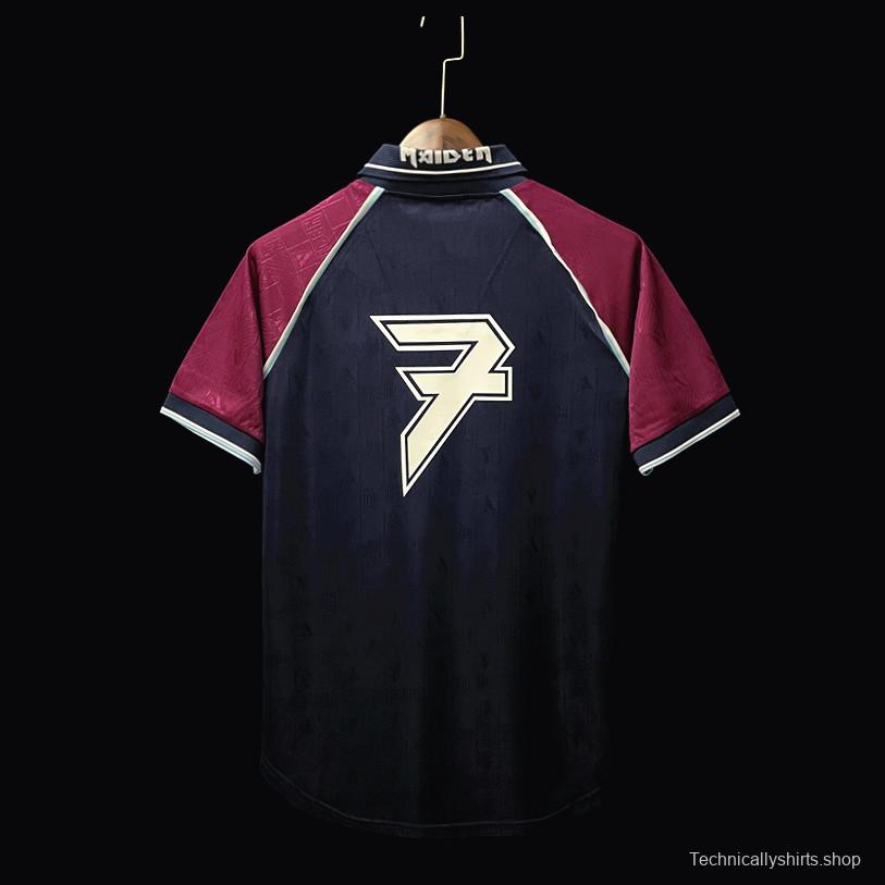 Retro 1999 West Ham Iron Maiden Home Soccer Jersey