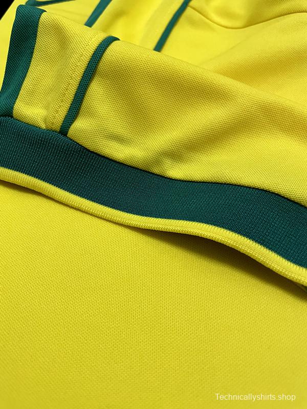 Retro 1998 Brazil Home Soccer Jersey