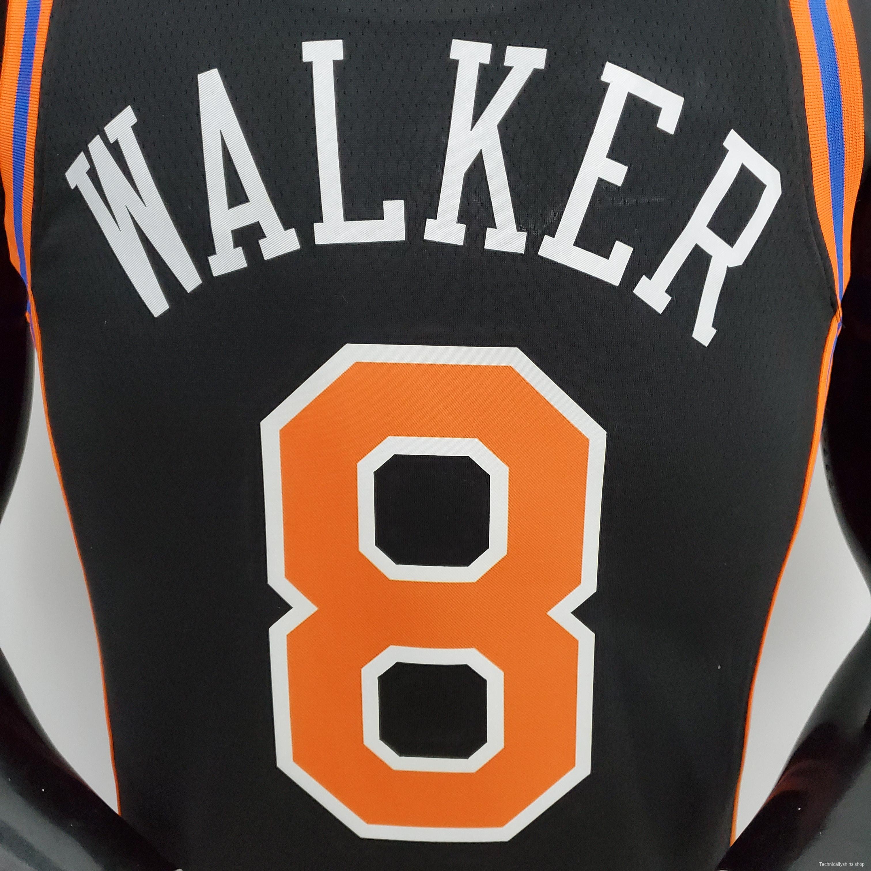 2022 Season Walker #8 Knicks Urban Edition Black NBA Jersey