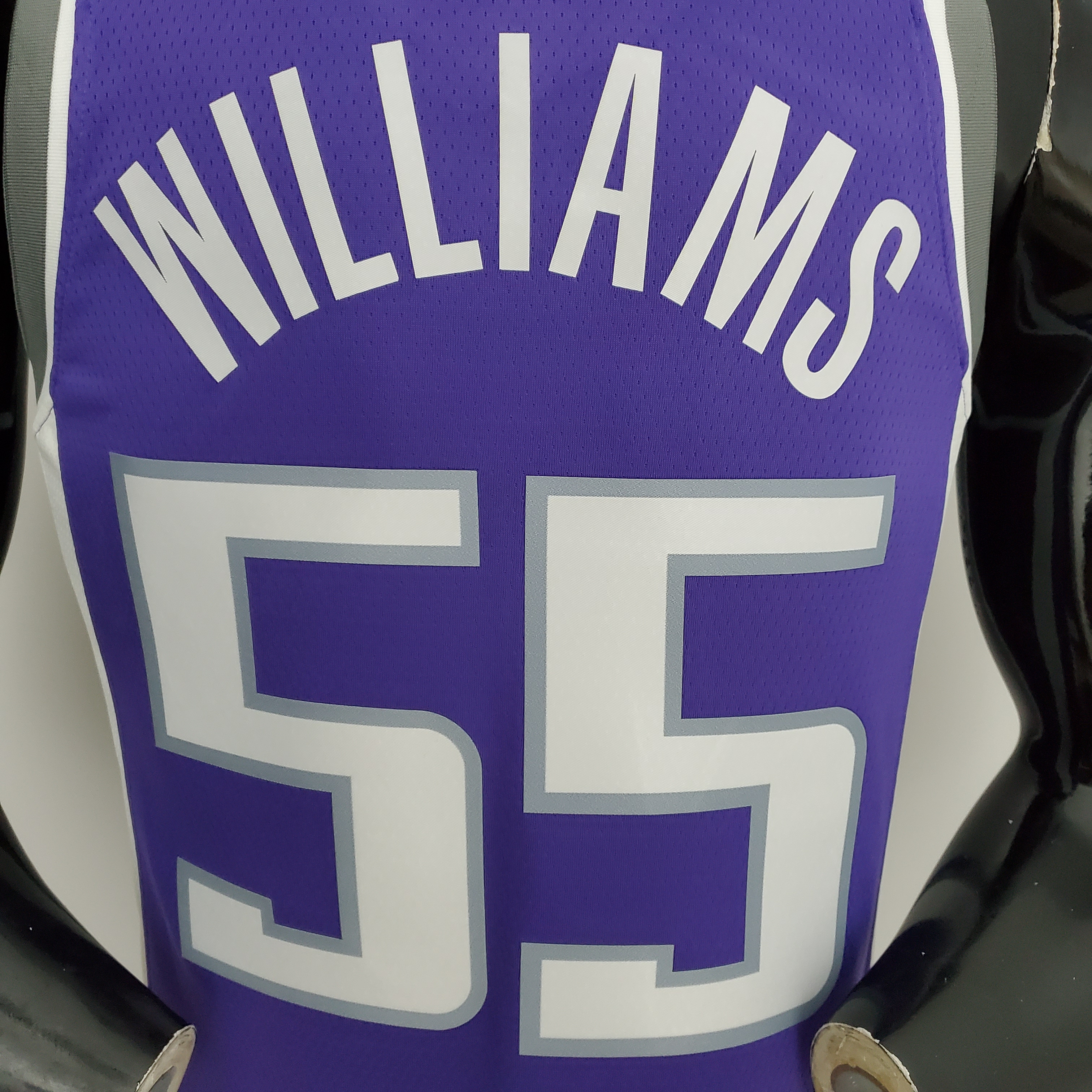 NBA 75th Anniversary Kings Williams#55 Black Purple Jersey