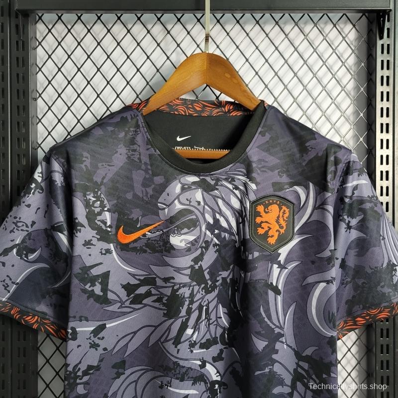 2022 Netherlands Black Training Jersey