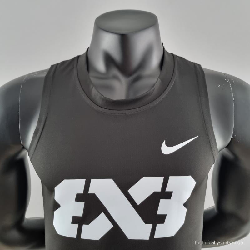 2022 Nike Black Vest Shirts "3X3 Logo"#K000197