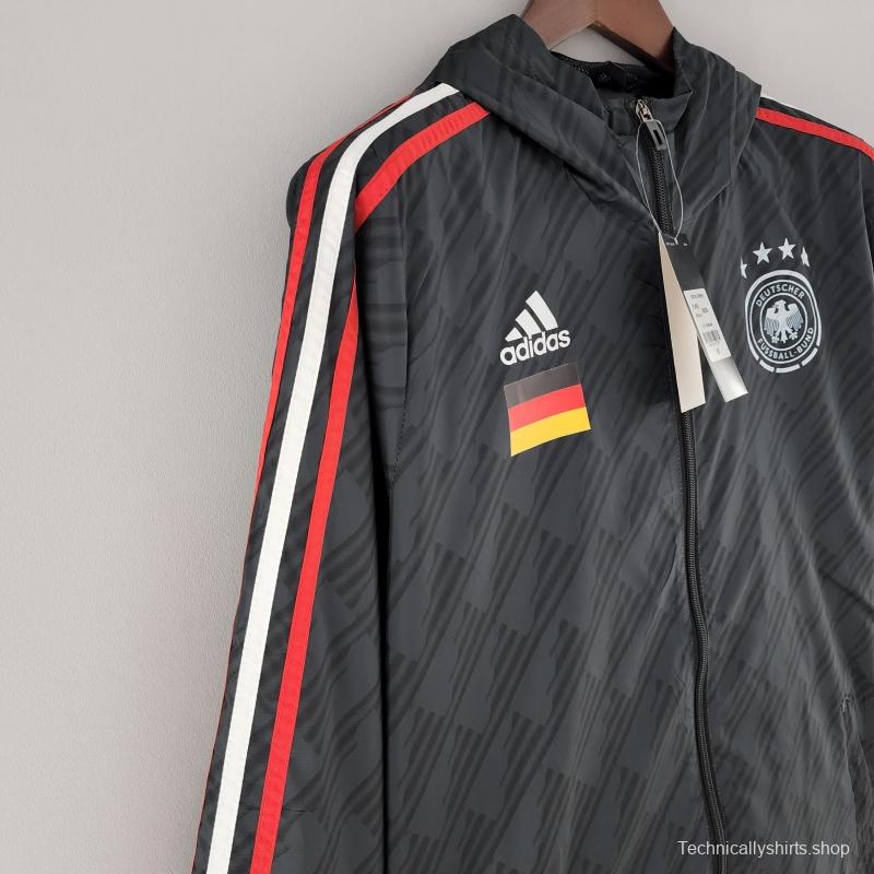 2022 Germany Windbreaker Black Red And White