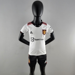 22/23 Kids Manchester United Away SIZE 16-28 Soccer Jersey