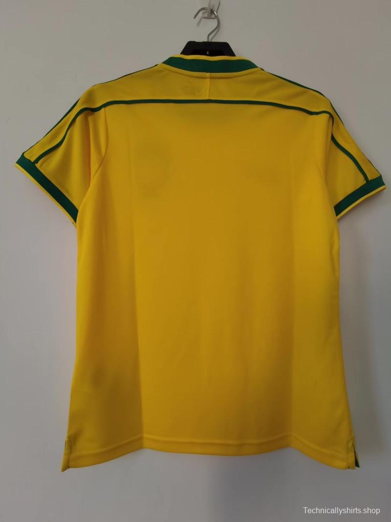 Retro 1998 Brazil Home Soccer Jersey