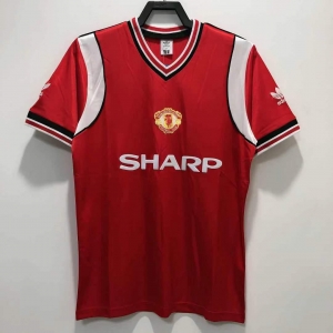 Retro 84/85 Manchester United Home Soccer Jersey