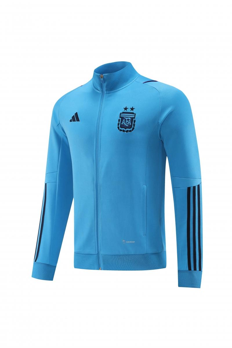 2022 Argentina Blue Full Zipper Tracksuit