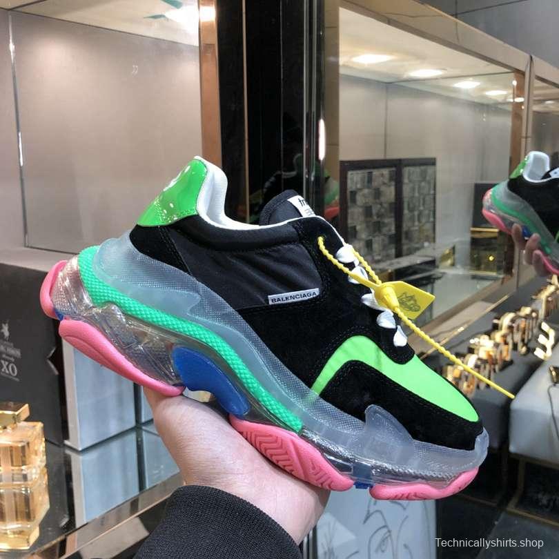 Men/Women Balenciaga Triple S 2.0 Sneaker Black/Green