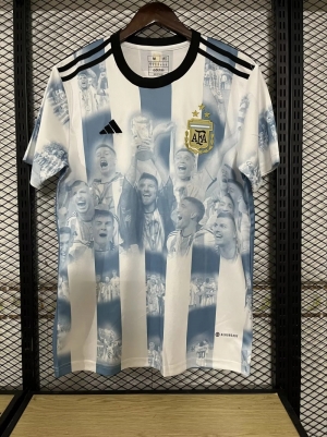 3 Stars 2022 Argentina Campeones Mundo Home Special Jersey