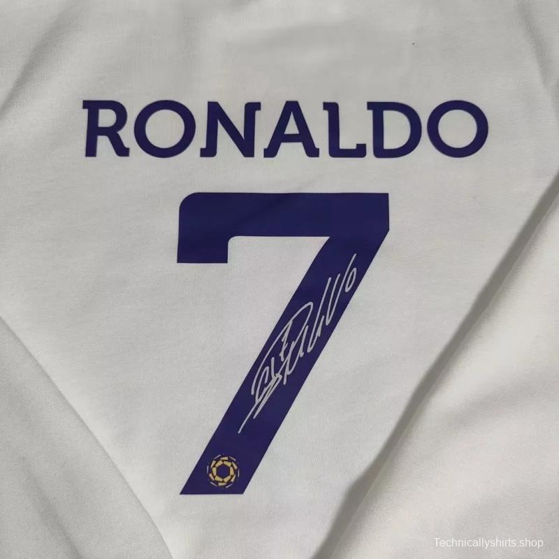 22/23 Al-Nassr FC Home CR7 Ronaldo White Tracksuit Hoodie