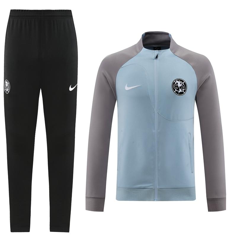 2022 Pumas Blue Gray Full Zipper Tracksuit