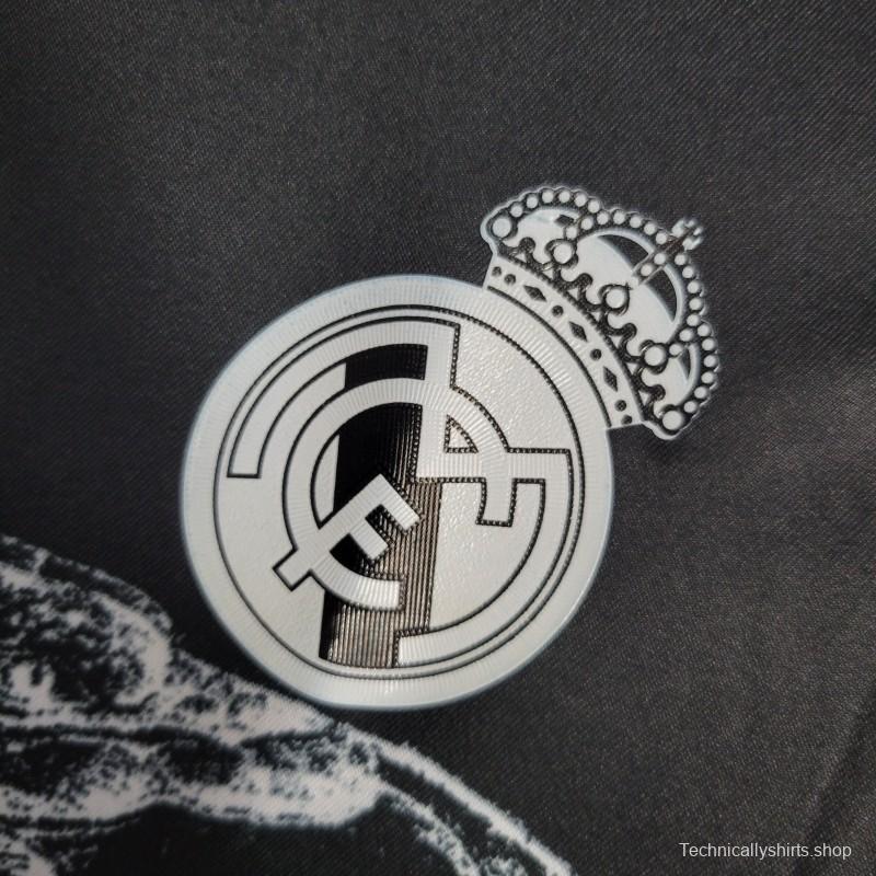 Retro 14/15 Real Madrid Third Black Dragon Long Jersey