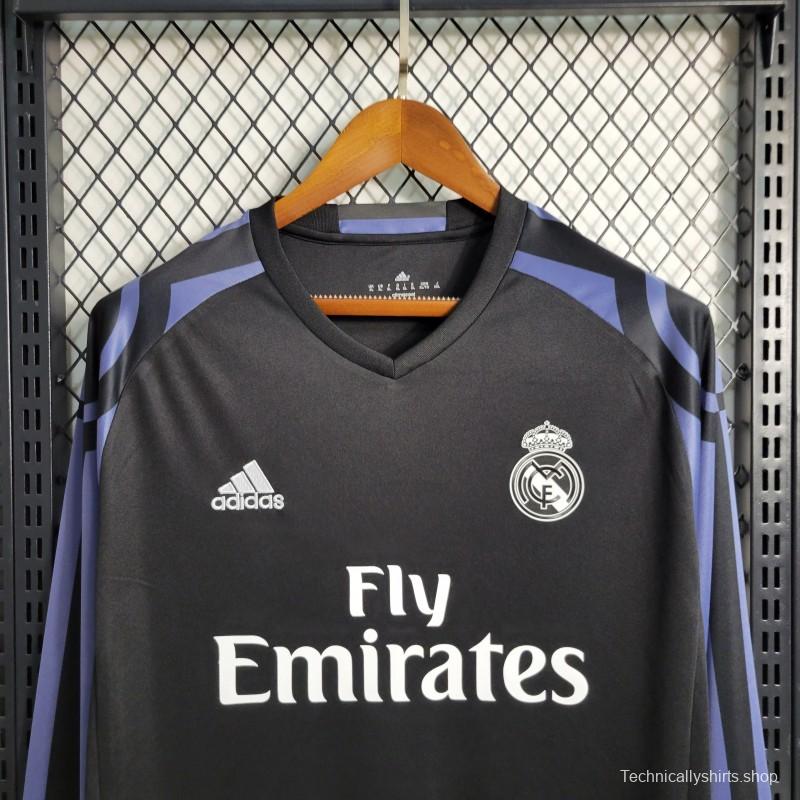 Retro16-17 Real Madrid Third Long Sleeve Jersey