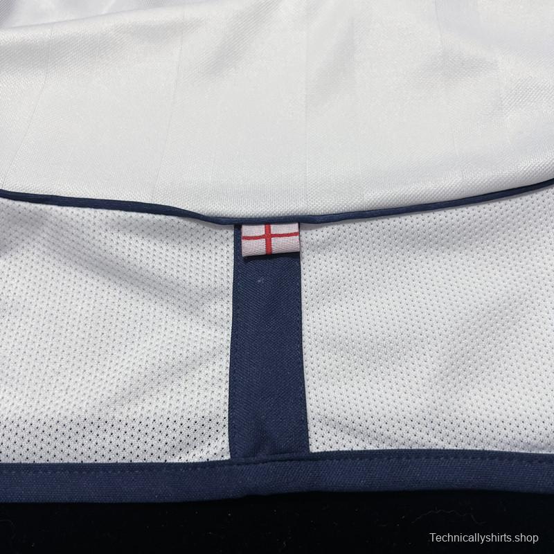 Retro 2002 England Home Soccer Jersey