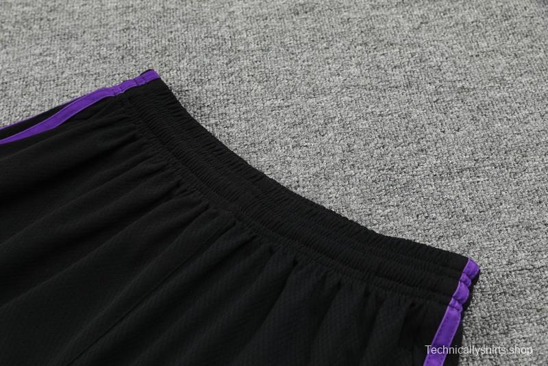 23-24 Real Madrid Purple Short Sleeve+Shorts