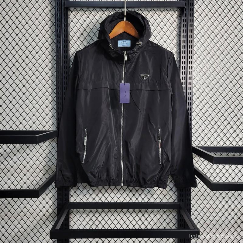 2023 PRADA Black Windbreaker