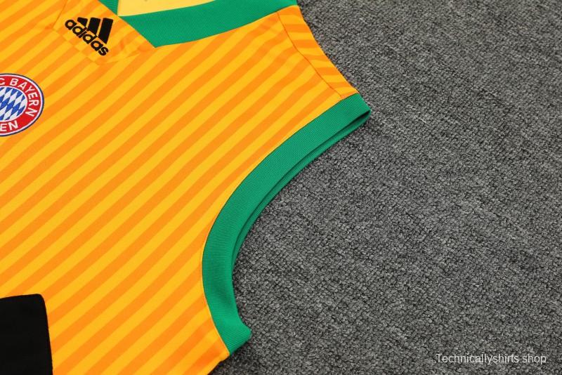 23-24 Bayern Munich Yellow Remake Icon Vest Jersey+Shorts