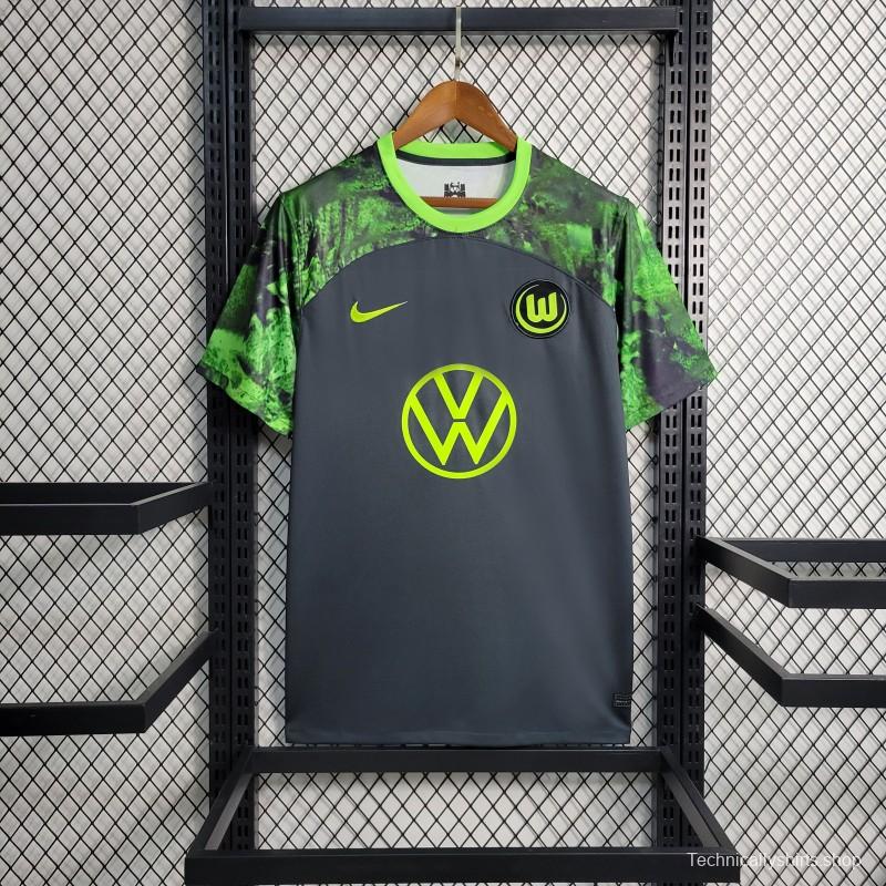 23-24 VfL Wolfsburg Away Black Jersey