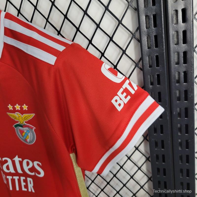 23-24 KIDS Benfica Home Jersey Size 16-28