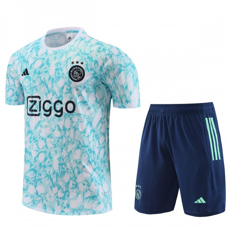 23/24 Ajax Blue/White Short Sleeve Jersey+Shorts