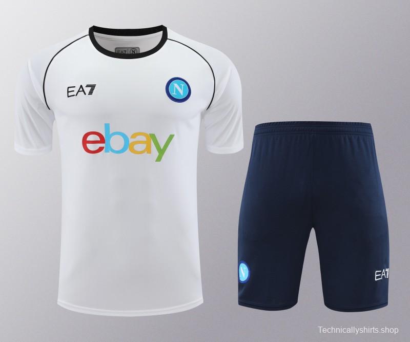 23/24 Napoli White Short Sleeve Jeresy+Shorts