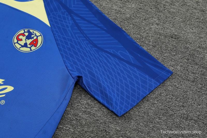 24/25 Club America Blue/Yellow Short Sleeve Jeresy+Shorts