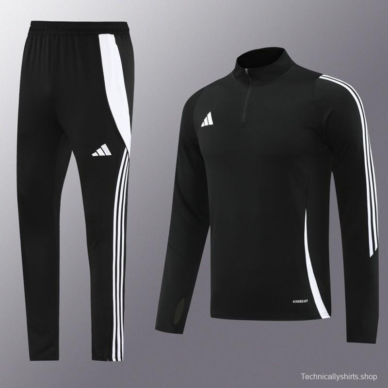 2024 Adidas Black Half Zipper Jacket+Pants