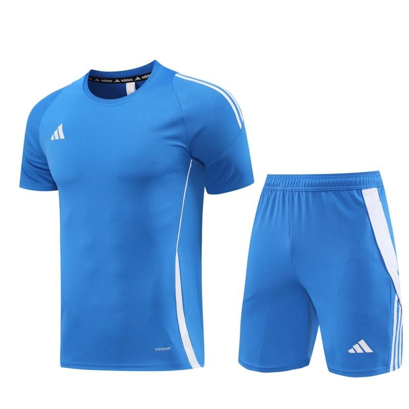 2024 Adidas Blue Short Sleeve Jersey+Shorts