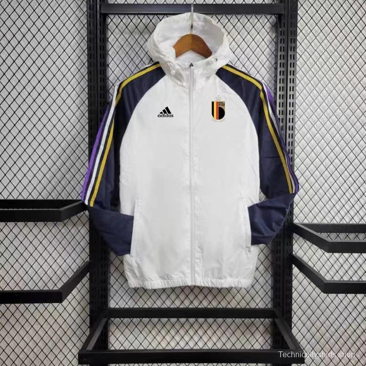 2024 Belgium White Windbreaker