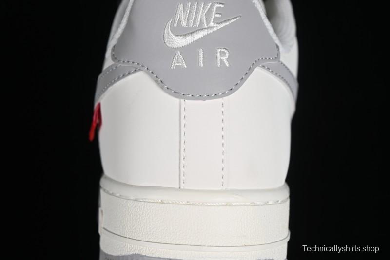 Supreme x Nike Air Force 1 '07 Low Beige Grey Casual Skate Shoes - HD1968-018