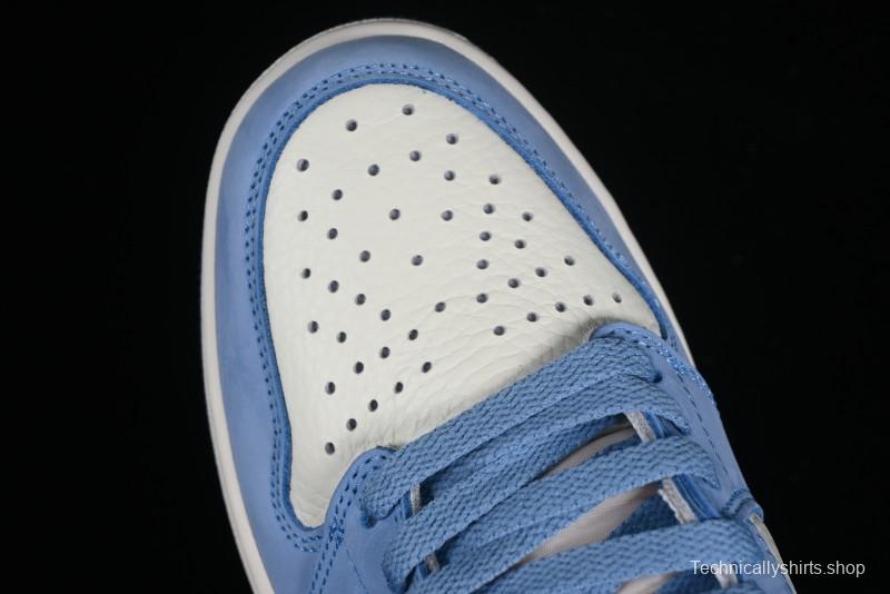 Nike Air Jordan 1 High OG "First in Flight" Basketball Shoes with UNC Blue and Yellow Accents - FD2596-400