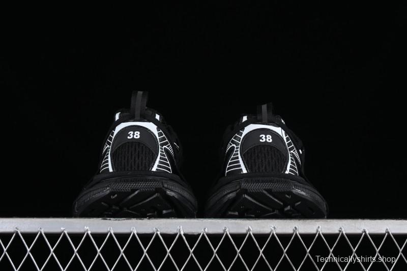 Balenciaga Phantom Sneaker 10th Generation Lace-Up Running Shoes with Transparent Heel Strap - W3XL11090