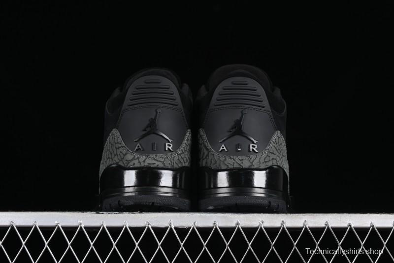 Nike Air Jordan 3 Retro Sneakers in Black with Elephant Print - CK9246-168