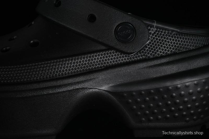 Crocs Classic Clog Retro Beach Sandals with Adjustable Heel Strap and Thick Sole - B.D4