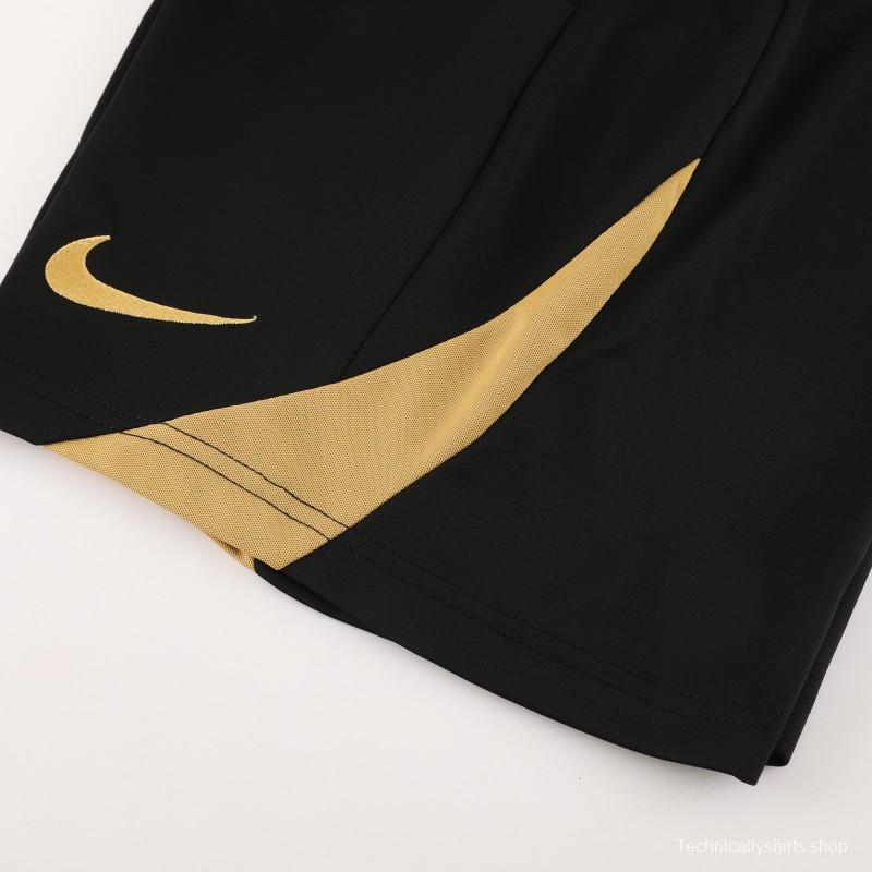 24/25 Nike Black/Golden Short Sleeve Jersey+Shorts