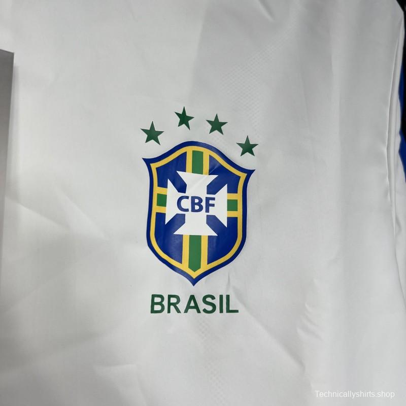 Retro 1994 Brazil White Windbreaker