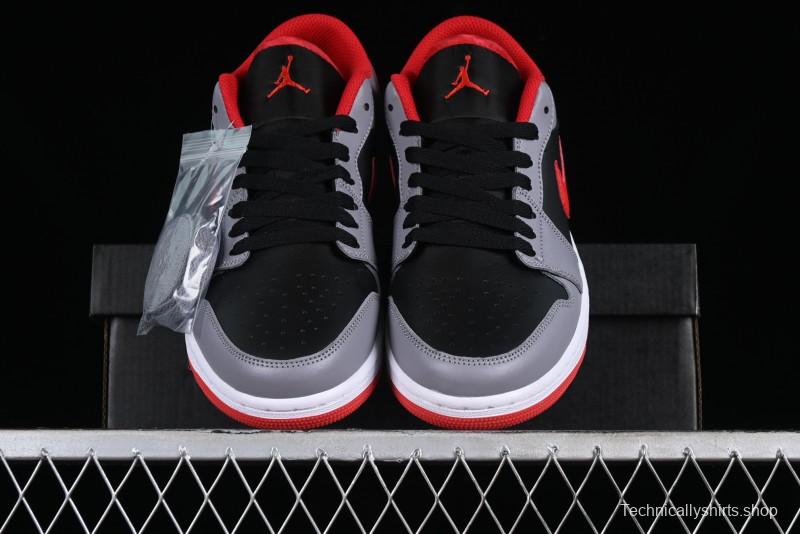 Nike Air Jordan 1 Low AJ1 Cement Grey Low-Top Casual Sneakers - 553558-060