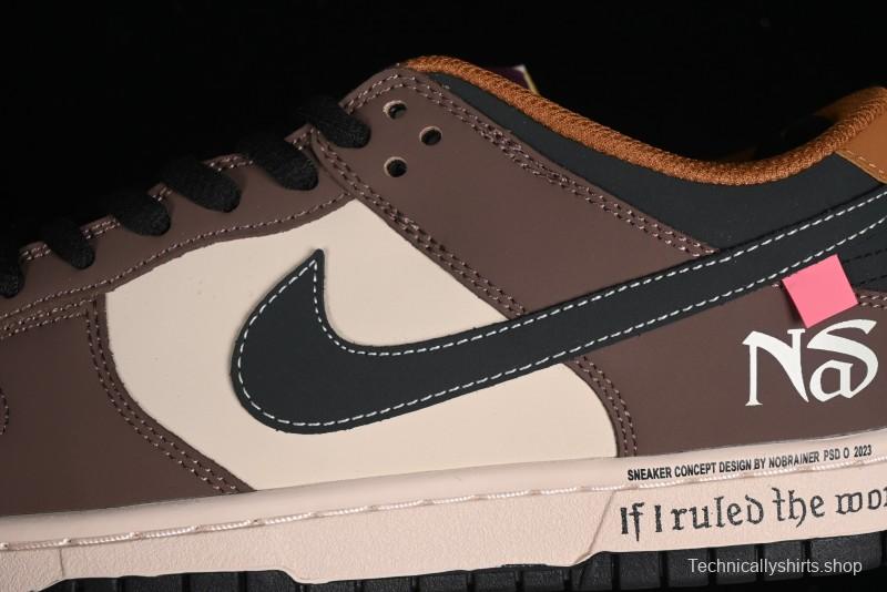 Nike SB Dunk Low Casual Skateboarding Shoes in Black/Brown - MU0232-370