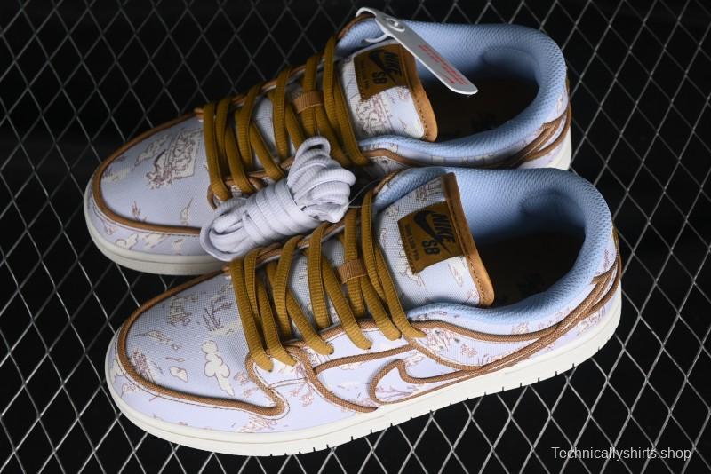 Nike SB Dunk Low Premium "Pastoral Print" Skateboarding Shoes - FN5880-001