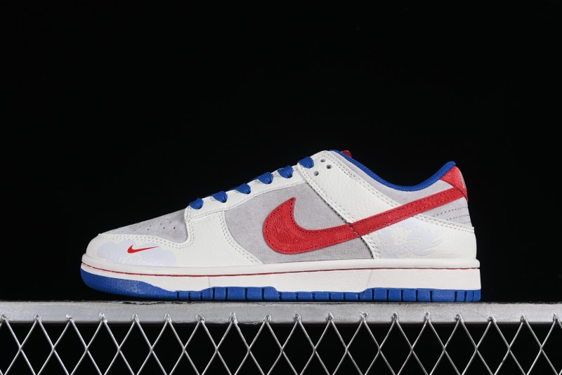Nike SB Dunk Low Chinese New Year Limited Edition - Red Fortune Sky High Anniversary Premium Custom Low-Top Casual Sneakers - CR8033-504