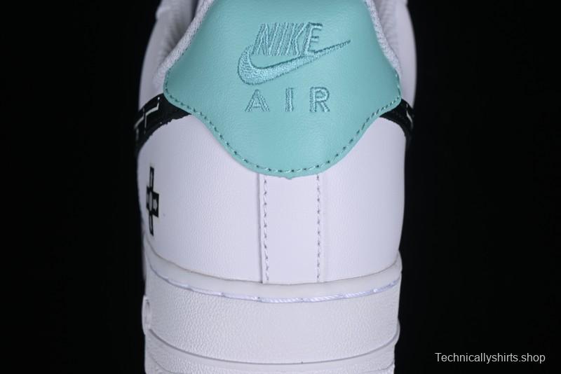 Nike Air Force 1 '07 Low PS5 Gaming Theme Ice Green Casual Sneakers - CW2288-114
