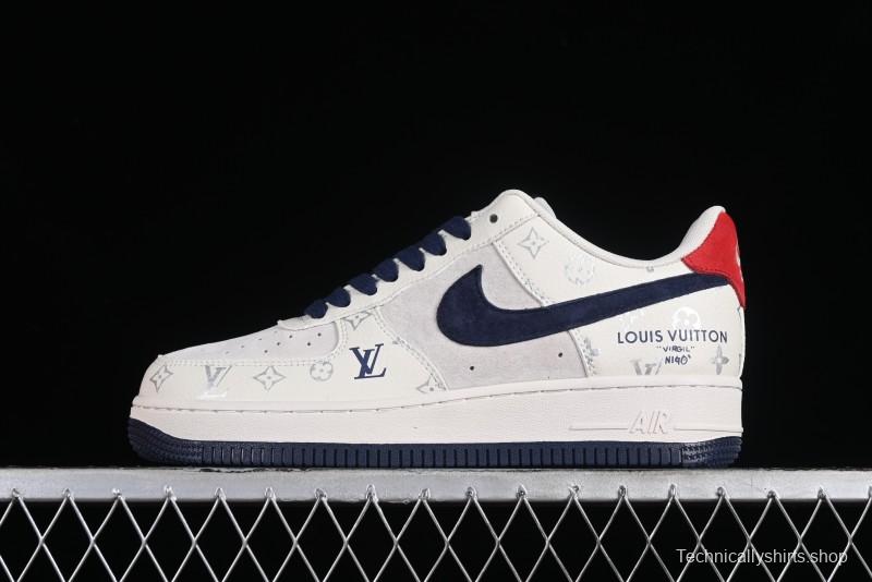 Nike Air Force 1 '07 Low LV Collaboration - Off White Navy Blue Casual Shoes CV1724-111