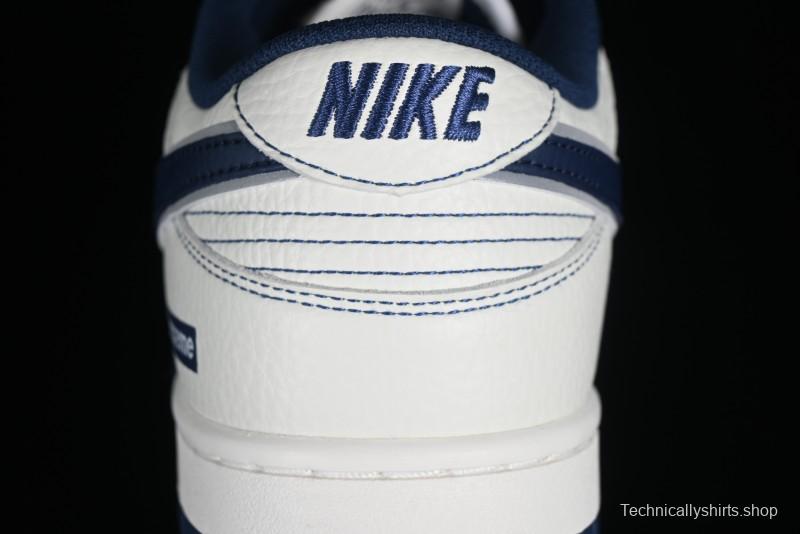 Supreme x Nike SB Dunk Low Deep Blue Colorway Low-Top Casual Skate Shoes - RM2308-238