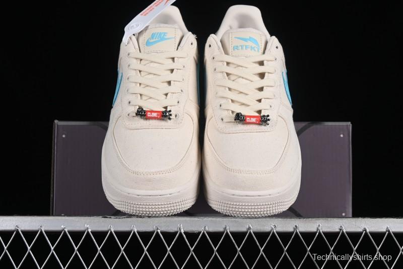 Nike RTFKT x Nike Air Force 1 Low Casual Sneakers with Full-Length Air Cushion - FQ3954-100