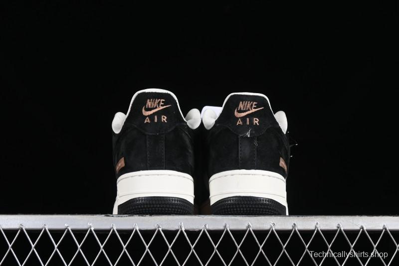 Nike Air Force 1 '07 Low LV Collaboration - Beige Black Pigskin Casual Sneakers - HD1968-010