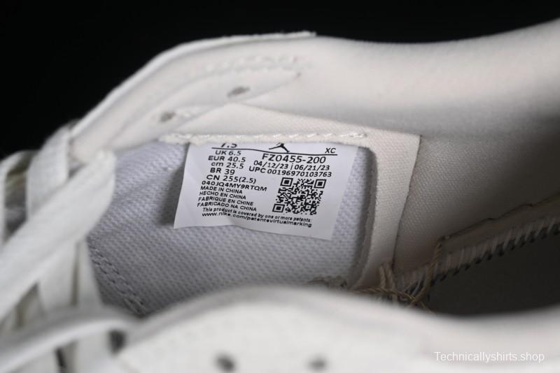 Nike CP3 x Air Jordan 1 Low AJ1 Floral Embossed White Casual Sneakers - FZ0455-200